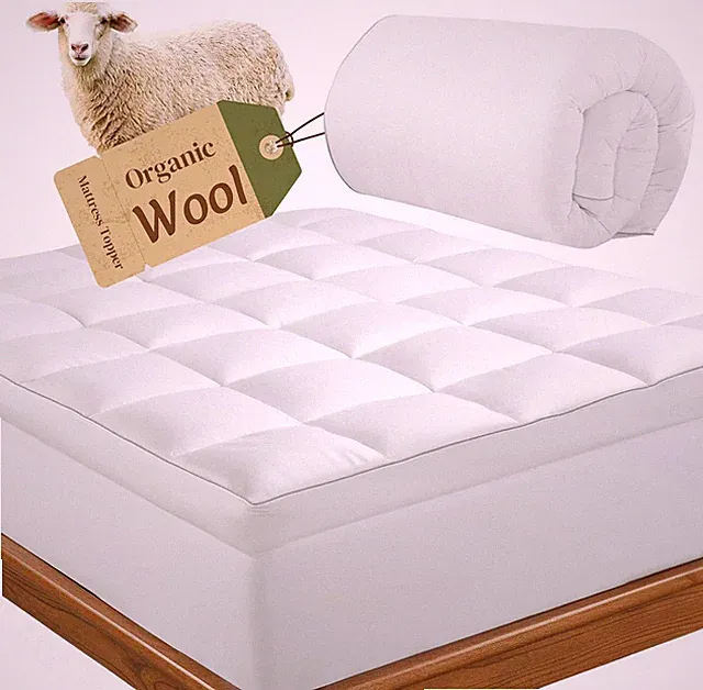 Australian Merino Wool Mattress Topper Pressure Relief & Year-Round Temperature