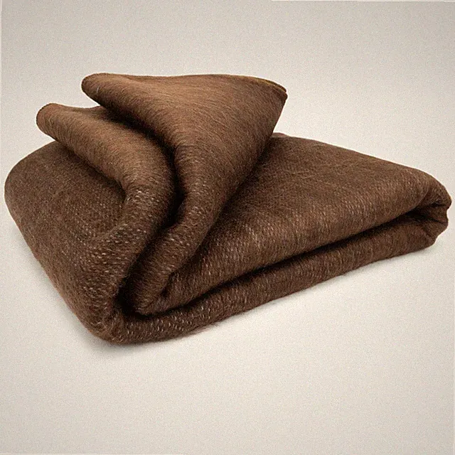 DOUBLE DENSITY ALPACA WOOL BLANKET THROW | QUEEN SIZE | SOFT & WARM EARTH BROWN