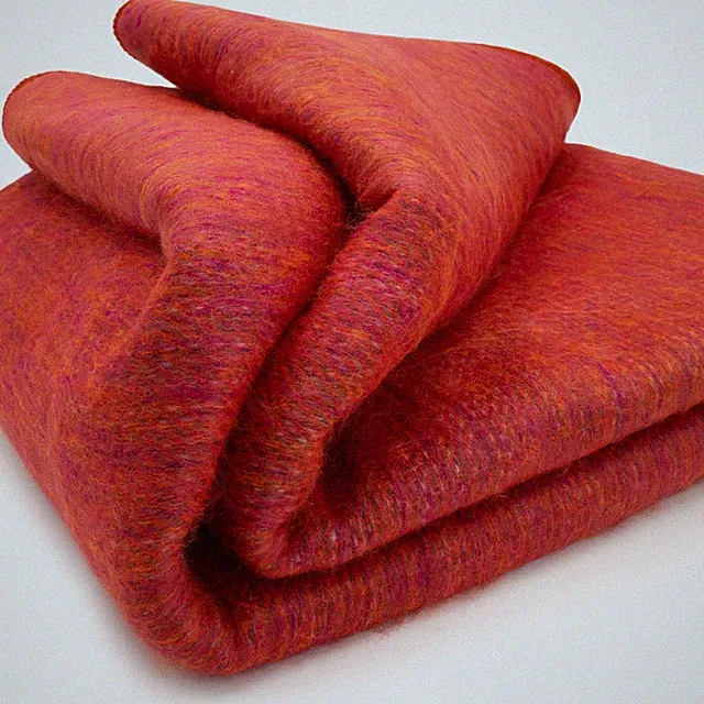 DOUBLE DENSITY ALPACA WOOL BLANKET THROW | QUEEN SIZE | SOFT & WARM – FIERY RED