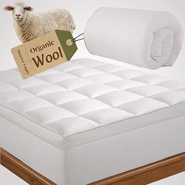 Mattress Topper 2000GSM 100% Merino Wool Queen 80"x60" Extra Plush Supportive