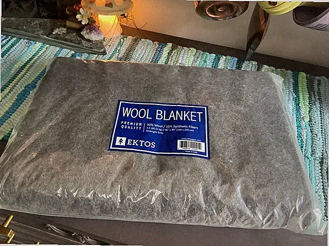 NEW Gray Wool Blanket Full / Queen 66”x90” 4.5lbs Camping Survival 90% Wool A36
