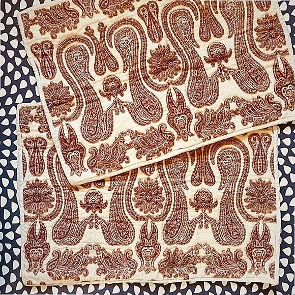 Pottery Barn Wool Jacquard Paisley Shams Set of 2