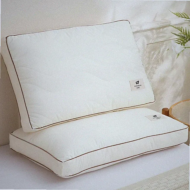 Soft Organic Wool Pillow King Size Set of 2, Soft Support Bed Pillows for Sleepi