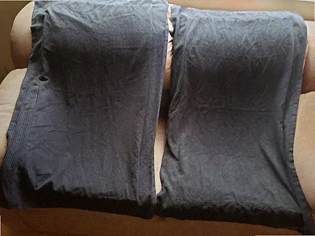 Two 40X24 Wool Black Pillow Cases,plus 1 Flat Sheet And Pillow Case.Preowned.