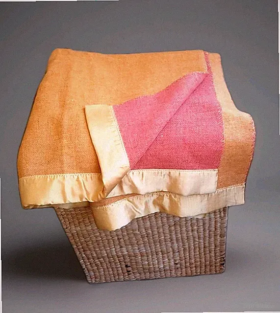 Unbranded 100% Peach/Mustard Wool Heavy Reversible Throw Blanket Full Sz 58"×76"