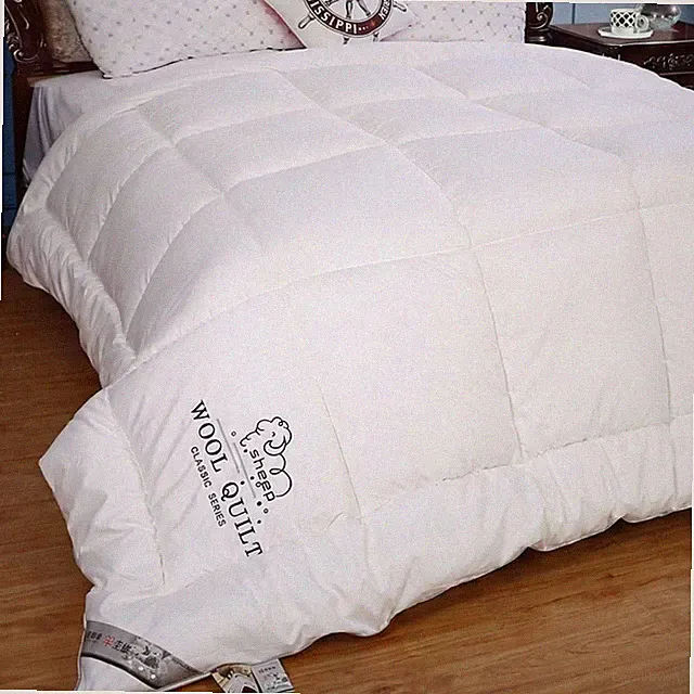 Woolous Wool Comforter– 100% Australian Natural 90x78 Inches, White
