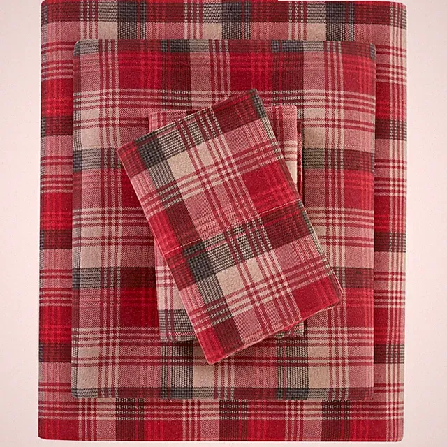 Woolrich Flannel 100% Cotton Sheet Set Warm Soft Bed Sheets with 14" Deep Pocket